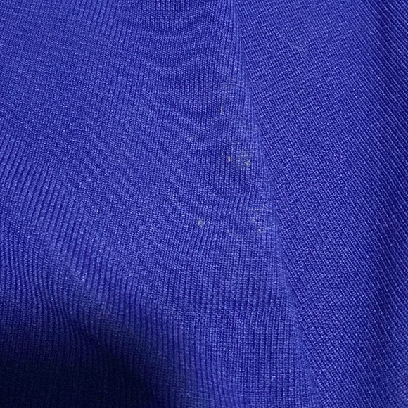 Wanderlust royal blue long crochet detail vest sweater Y2K Sz L - Picture 9 of 11